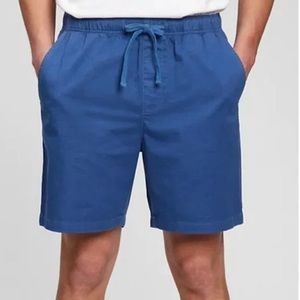 NWT Gap Men’s Pull On Elastic Waist Blue Shorts